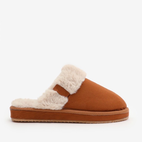 Shoes - Faux suede mule slippers. NWT.